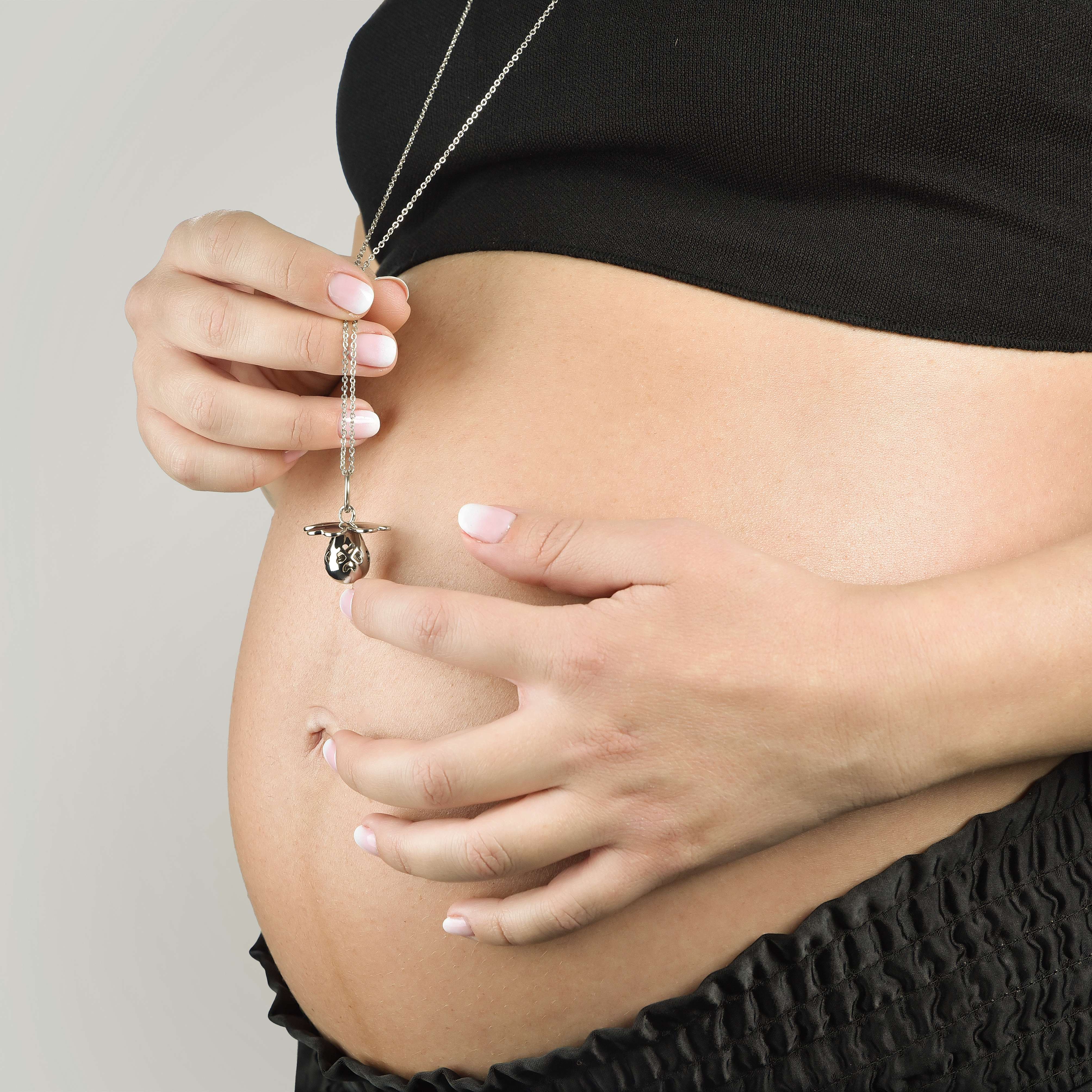 COLLANA CHIAMA ANGELI IN ACCIAIO CON CIUCCIOTTO IN METALLO IP ROSE - Image 7