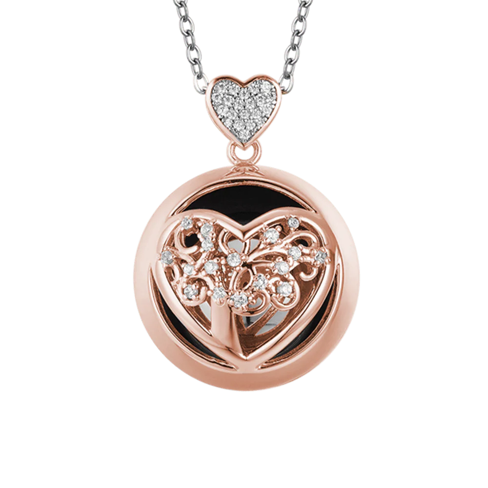 COLLANA CHIAMA ANGELI IN ACCIAIO CON CUORE IN METALLO E SFERA IN METALLO - Image 6