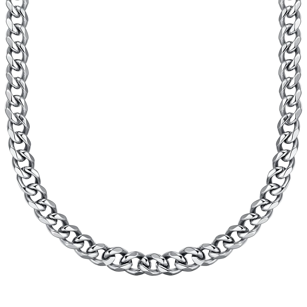 COLLANA UNISEX IN ACCIAIO CON MAGLIA CATENA 11 MM - Image 4