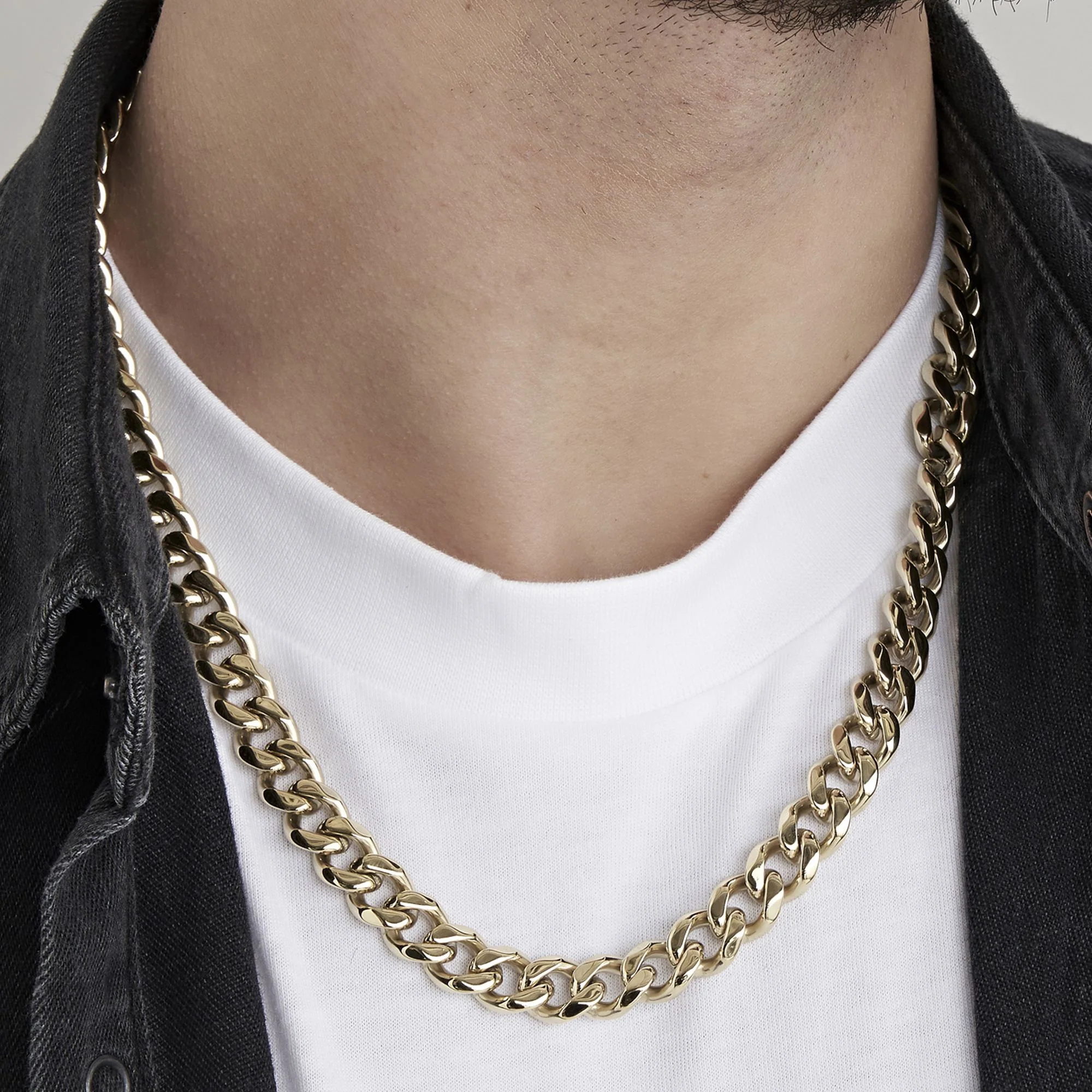 COLLANA UNISEX IN ACCIAIO CON MAGLIA CATENA 11 MM - Image 7