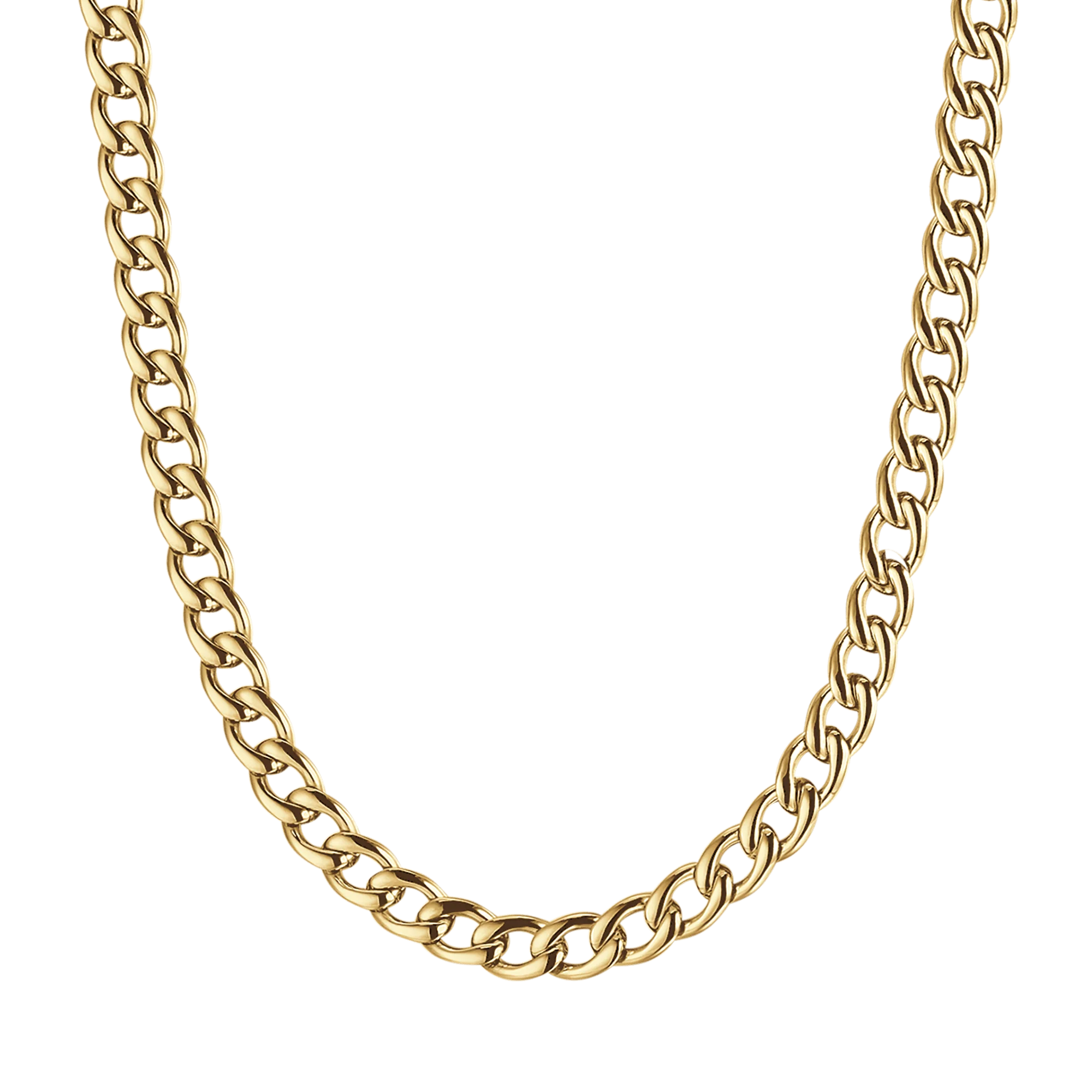 COLLANA UOMO IN ACCIAIO IP GOLD CON MAGLIA GROUMETTE 7 MM - Image 6