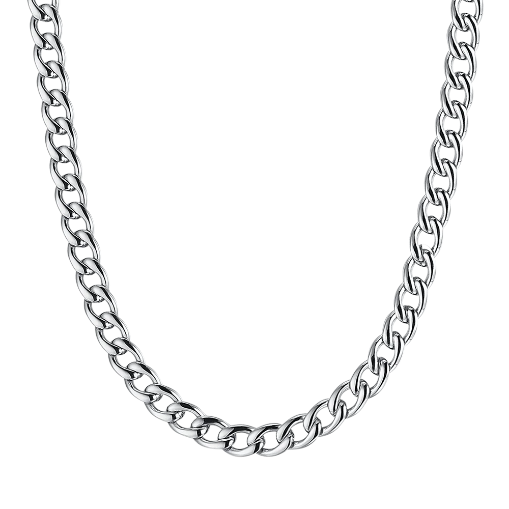 COLLANA UOMO IN ACCIAIO CON MAGLIA GROUMETTE 9 MM - Image 4