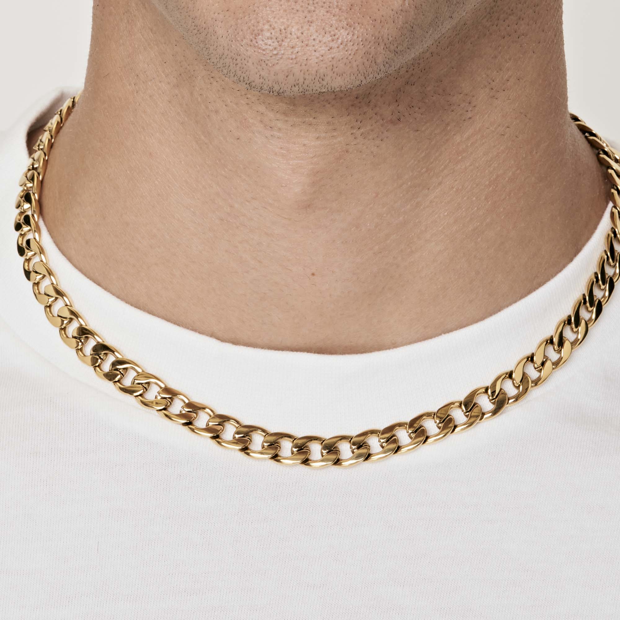 COLLANA UOMO IN ACCIAIO CON MAGLIA GROUMETTE 9 MM - Image 6