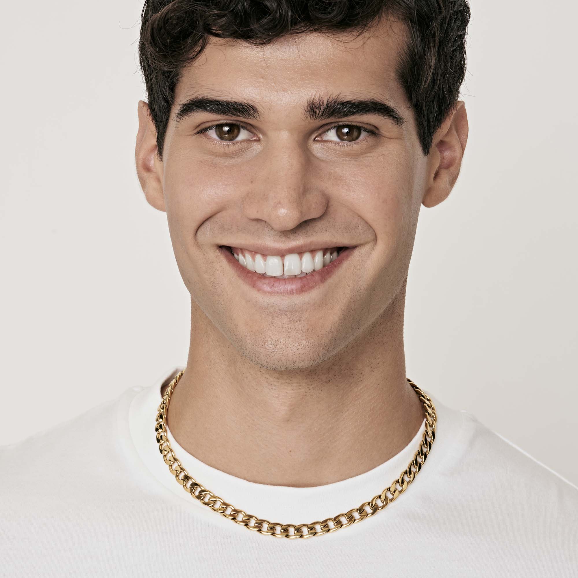 COLLANA UOMO IN ACCIAIO CON MAGLIA GROUMETTE 9 MM - Image 7