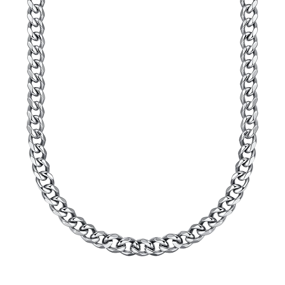 COLLANA UNISEX IN ACCIAIO CON MAGLIA CATENA 9 MM - Image 4