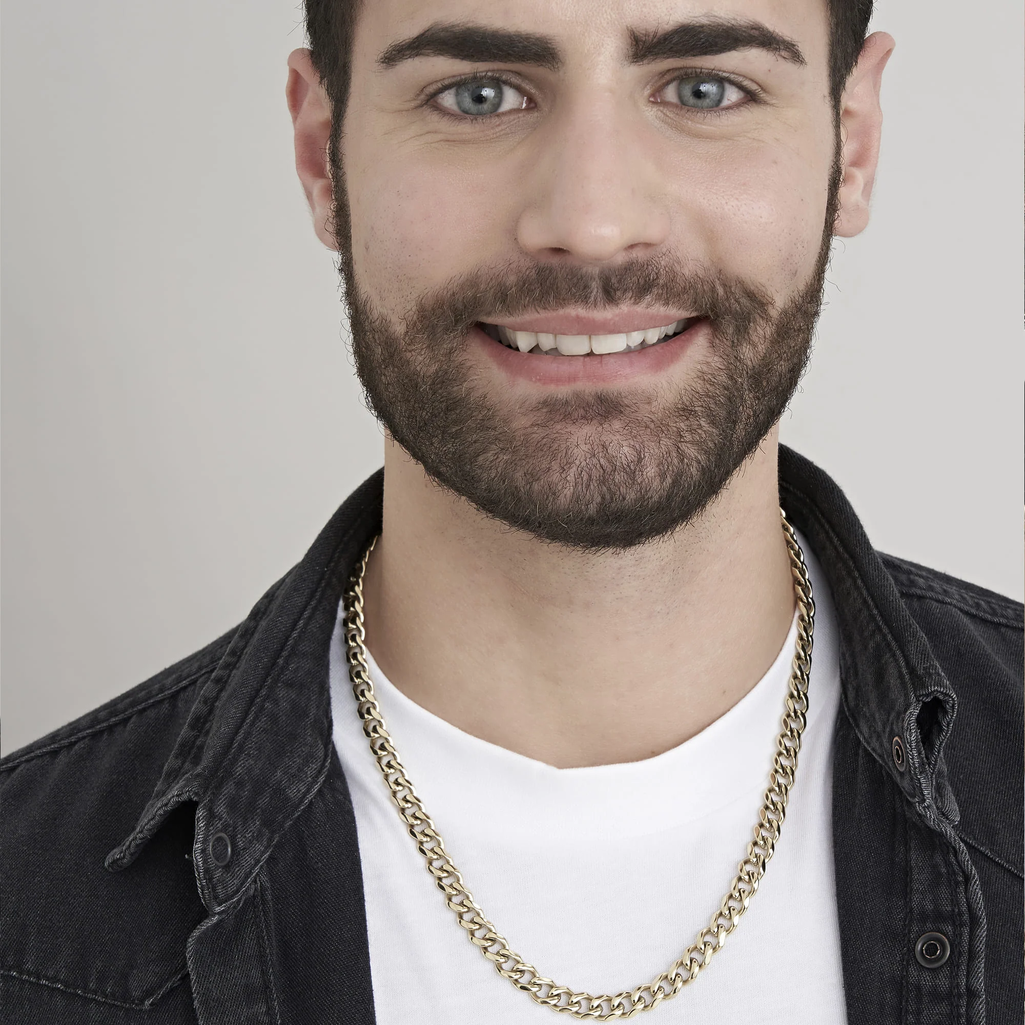 COLLANA UNISEX IN ACCIAIO CON MAGLIA CATENA 9 MM - Image 8